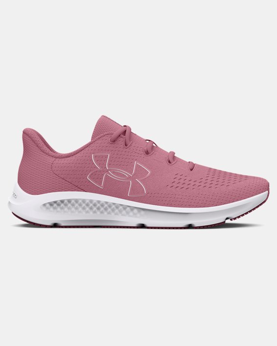 Women's UA Charged Pursuit 3 Big Logo Running Shoes in Pink image number 0